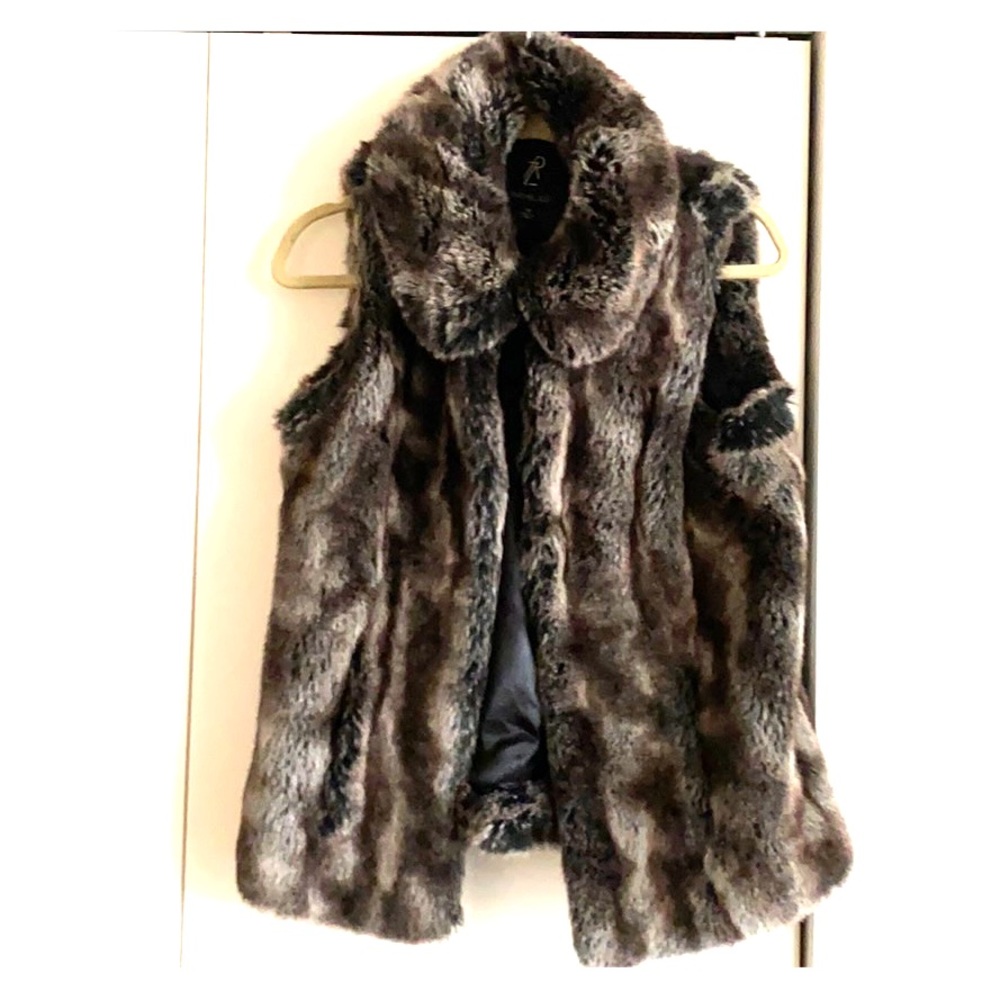 Rachel Zoe faux fur vest (chinchilla)